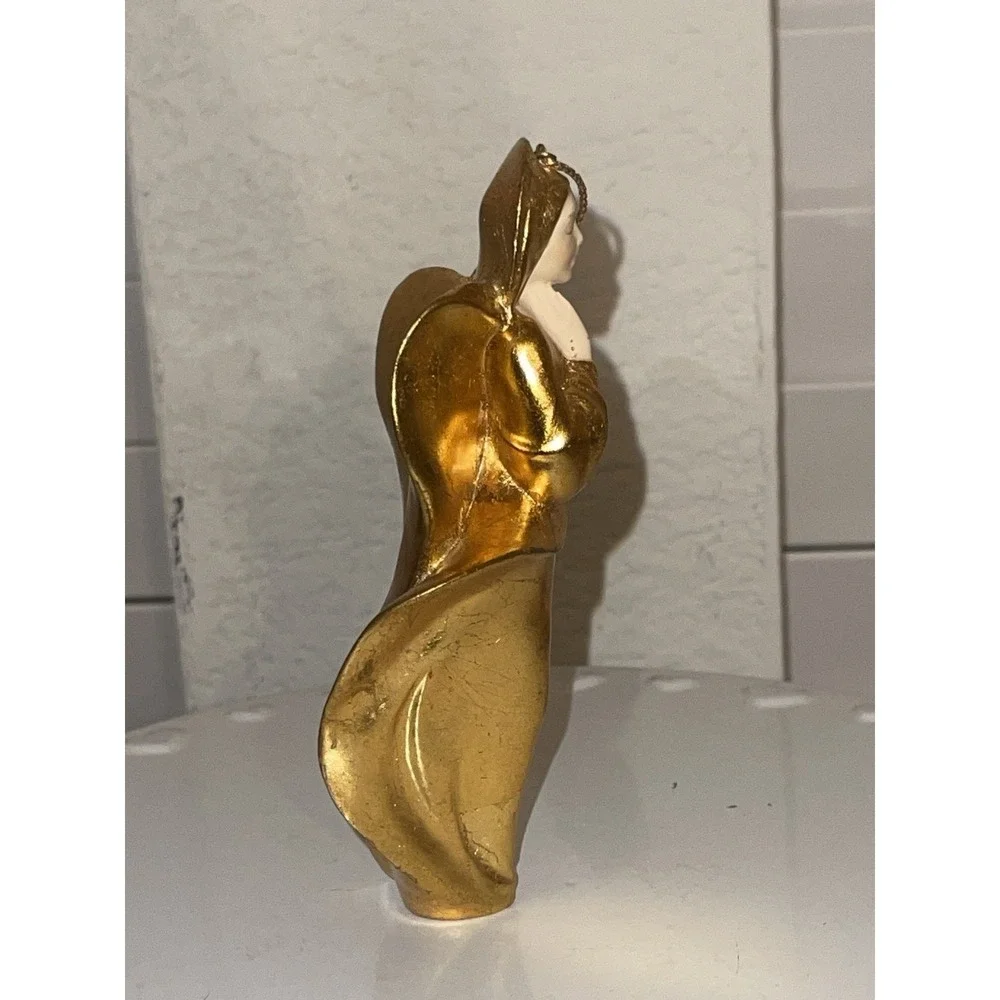 Vintage 90's Hallmark Gold Color Praying Angel‎ Ornament
